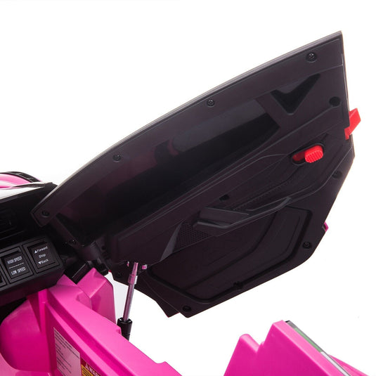 TOBBI 12V Licensed Pink Lamborghini Sian Kids Ride On Car with Remote Control - Plastic Toy for Endless Fun