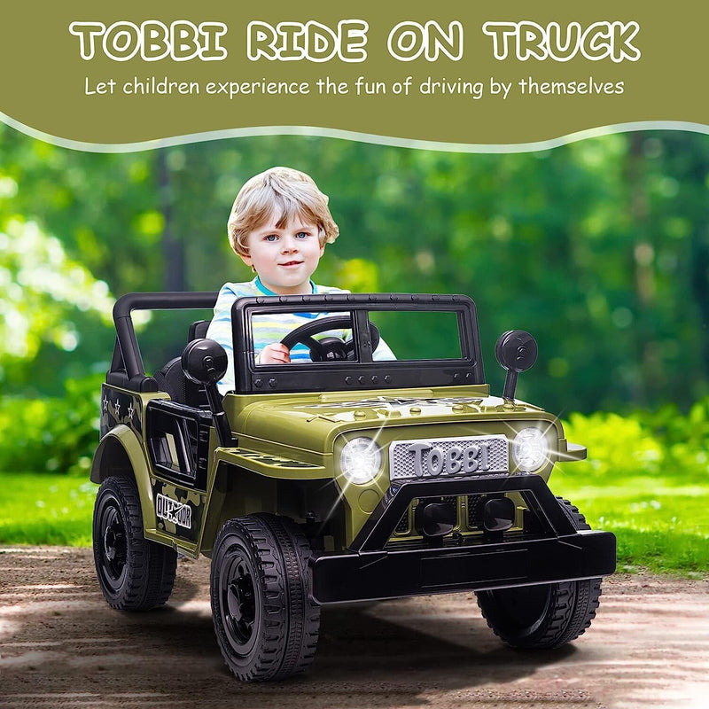 Load image into Gallery viewer, 12V Battery-Powered Kids Off-Road Ride-On Truck with 4 Wheels
