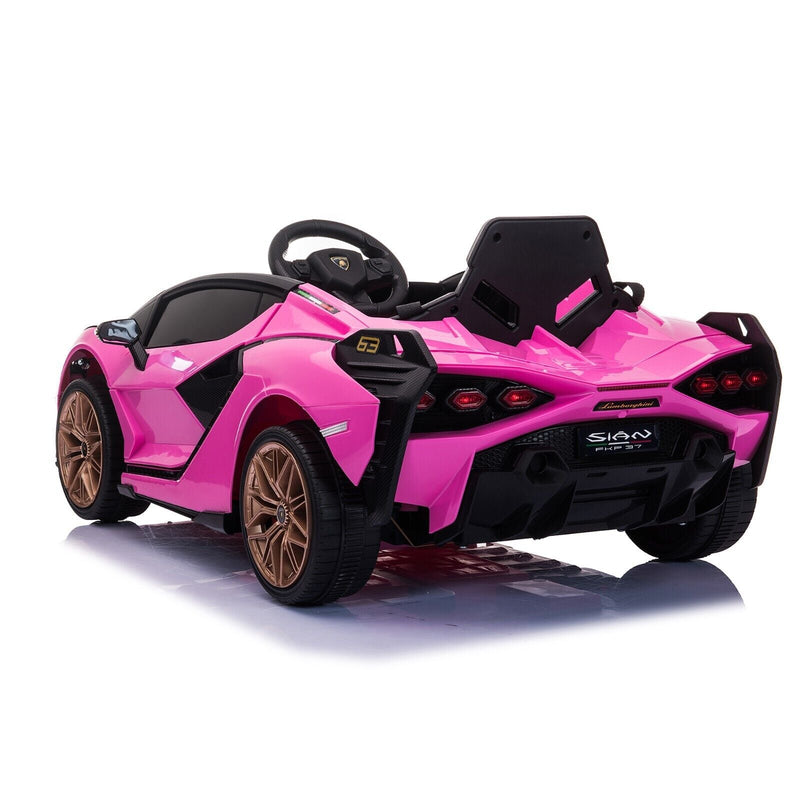 Load image into Gallery viewer, TOBBI 12V Pink Lamborghini SIAN Electric Ride-On Car for Kids with Remote Control
