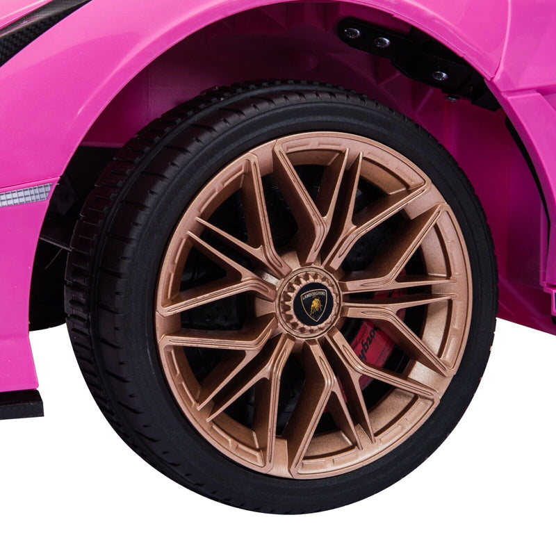 Load image into Gallery viewer, TOBBI 12V Pink Lamborghini SIAN Electric Ride-On Car for Kids with Remote Control
