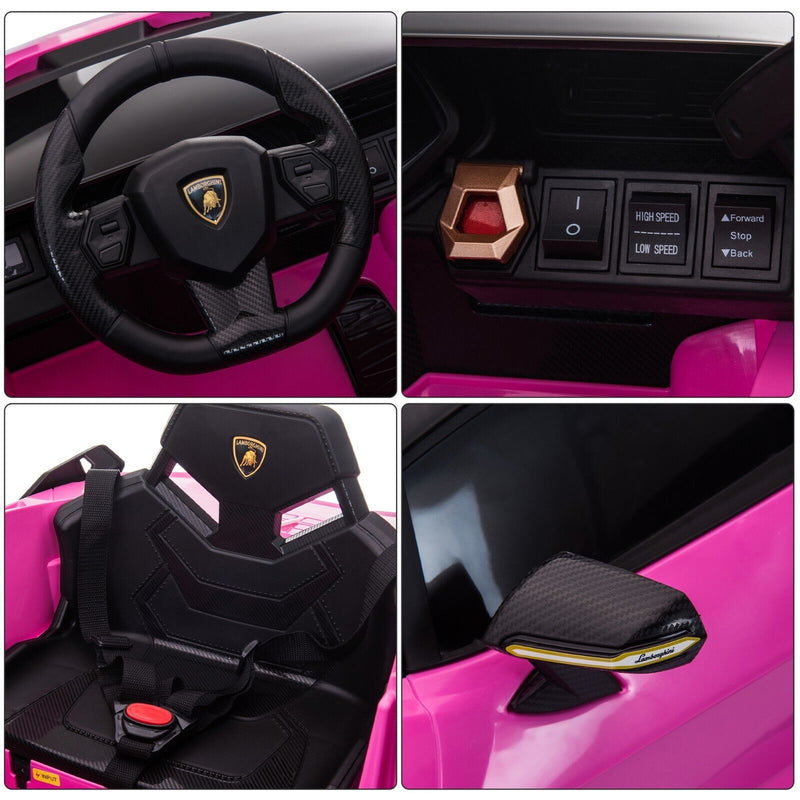 Load image into Gallery viewer, TOBBI 12V Pink Lamborghini SIAN Electric Ride-On Car for Kids with Remote Control
