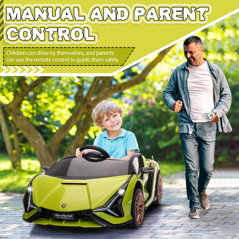 Load image into Gallery viewer, 12V Kids Electric Ride-On Car Licensed Lamborghini Sian with Remote Control and MP3 Player
