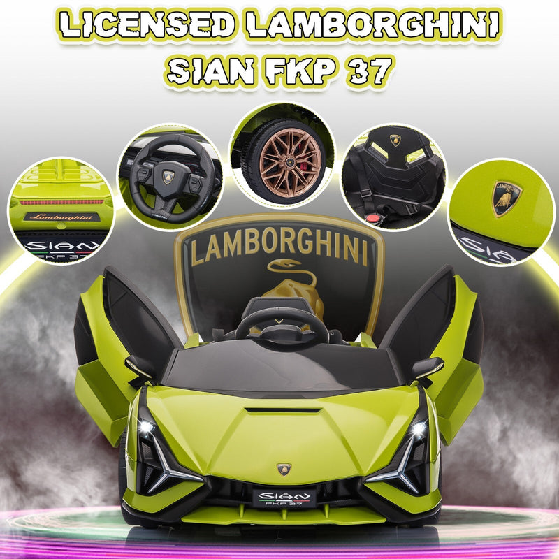 Load image into Gallery viewer, 12V Kids Electric Ride-On Car Licensed Lamborghini Sian with Remote Control and MP3 Player
