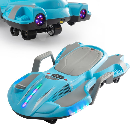 18V Battery-Powered Ride-On Drift Kart with LED Lights and Music