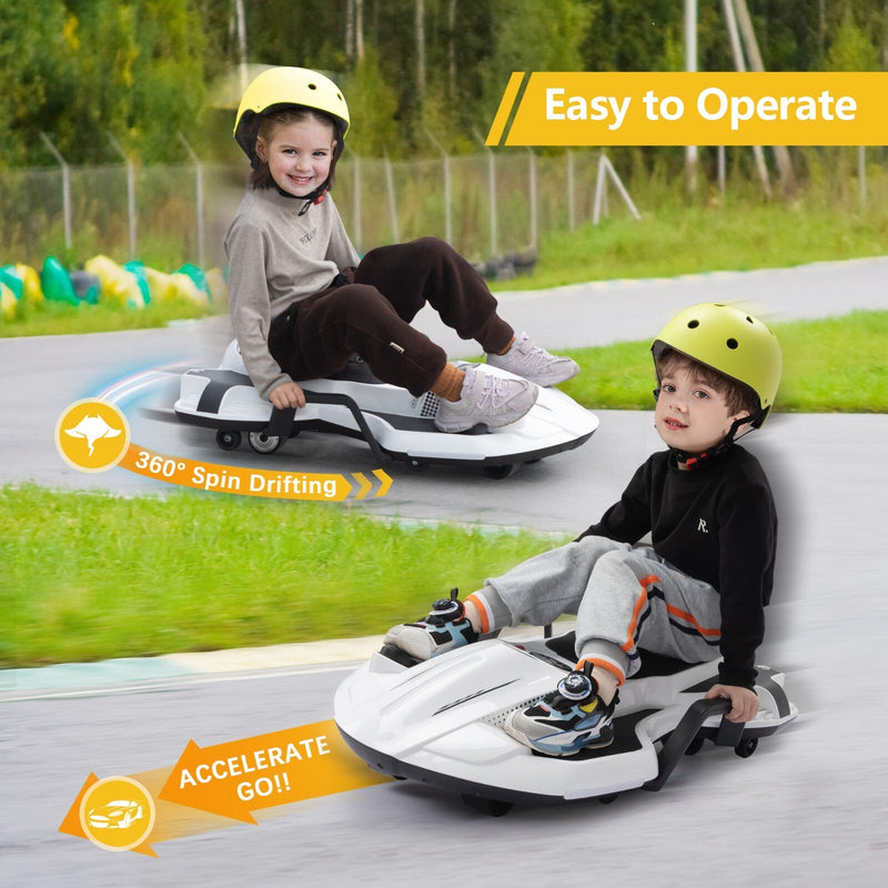 Load image into Gallery viewer, 18V Battery-Powered Ride-On Drift Kart with LED Lights and Music
