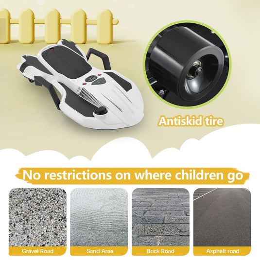 18V Battery-Powered Ride-On Drift Kart with LED Lights and Music