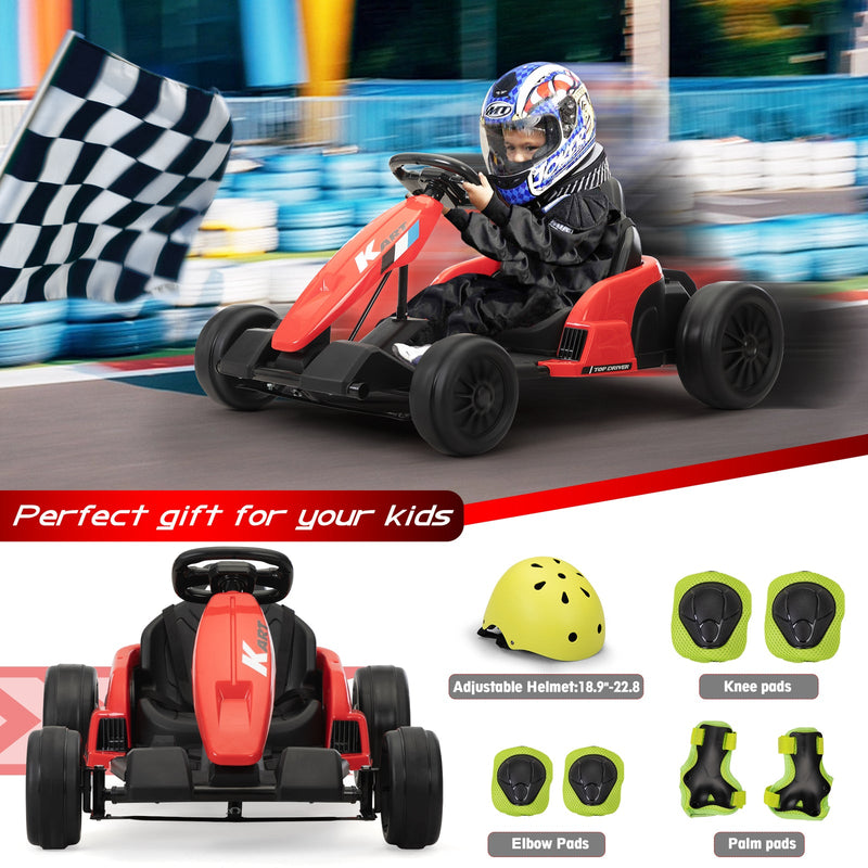 Load image into Gallery viewer, 24V Kids Electric Drifting Go-Kart with Dual 85W Motors, 8mph Max Speed, and Built-in Music
