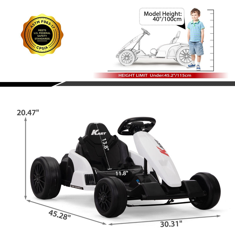 Load image into Gallery viewer, 24V Electric Ride-On Go Kart for Kids Ages 4-16 with Drifting and Racing Features
