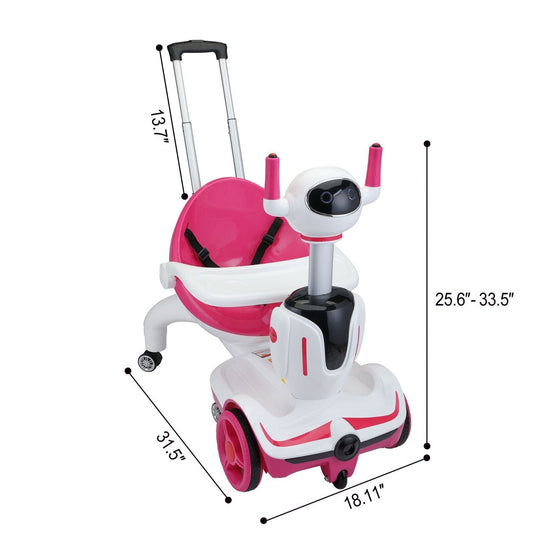 TOBBI 3-in-1 Electric Ride-On Car: Scooter, Robot, and Buggy for Kids with Remote Control