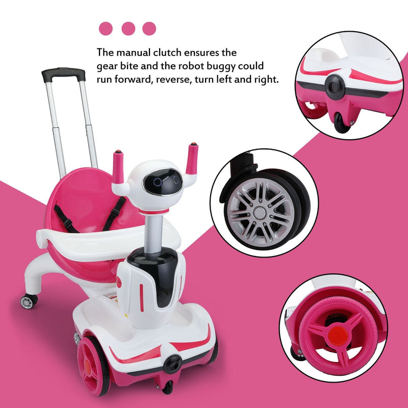 Load image into Gallery viewer, TOBBI 3-in-1 Electric Scooter Robot Buggy Toy for Kids - Ride On Car with Remote Control and 6V Battery
