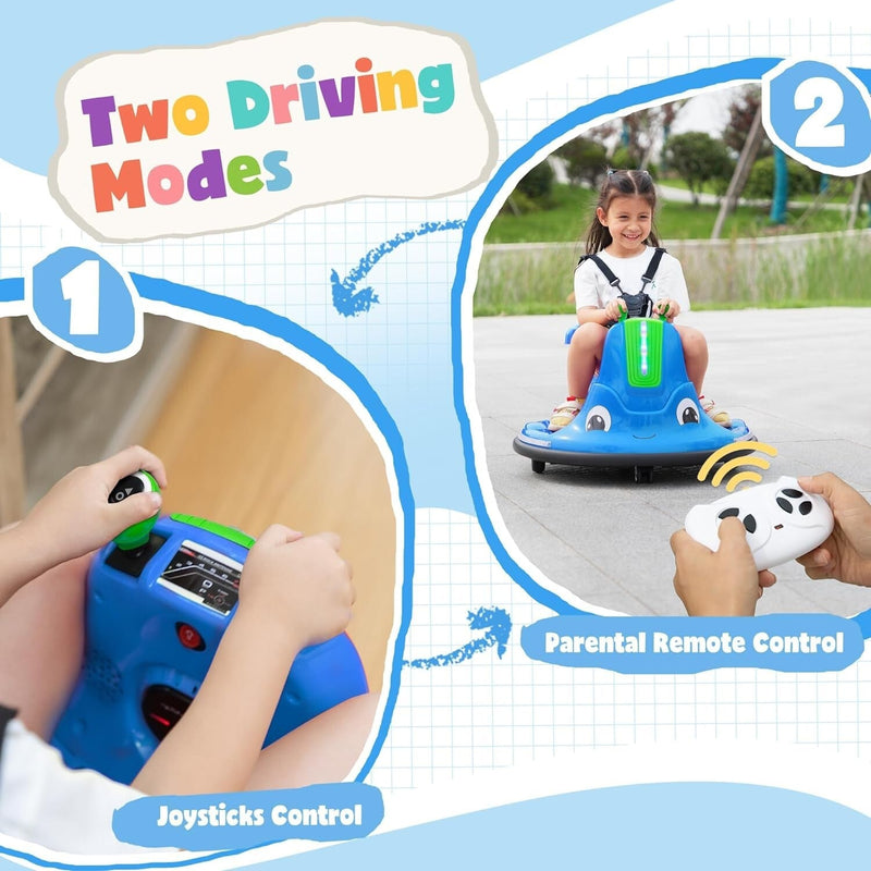 Load image into Gallery viewer, 360° Spinning Electric Ride-On Bumper Car with Remote Control
