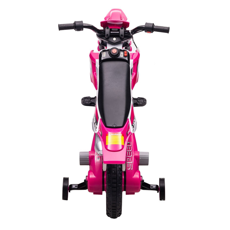 Load image into Gallery viewer, Electric 12V Kids Ride-On Dirt Bike Motorcycle with Training Wheels and 2 Speeds
