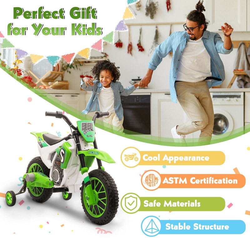 Load image into Gallery viewer, TOBBI Kids Electric Motorbike with Training Wheels - All-in-One Kid-Powered Ride
