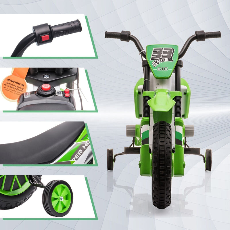 Load image into Gallery viewer, TOBBI Kids Electric Motorbike with Training Wheels - Perfect Gift for Young Riders
