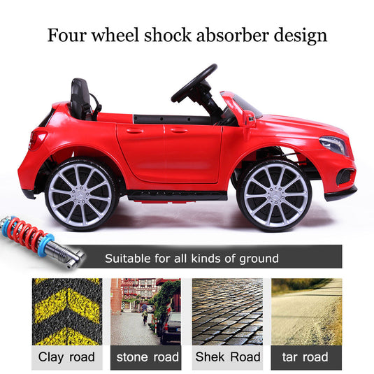 TOBBI Kids Mercedes-Benz Electric Ride-On Car with Remote Control - Red