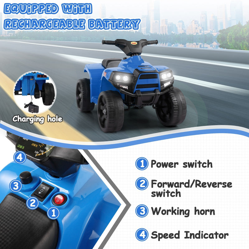 Load image into Gallery viewer, Electric Kids 4-Wheeler ATV Ride-On Toy with LED Speed Indicator
