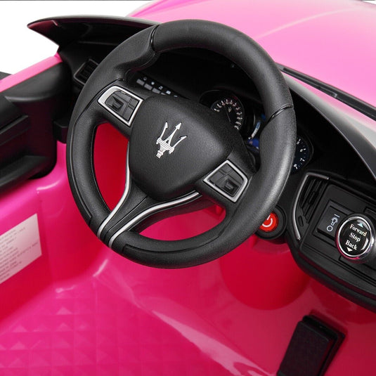 TOBBI Pink Licensed Maserati Gbili Kids Ride on Toy 12V Battery Powered Car with Remote Control