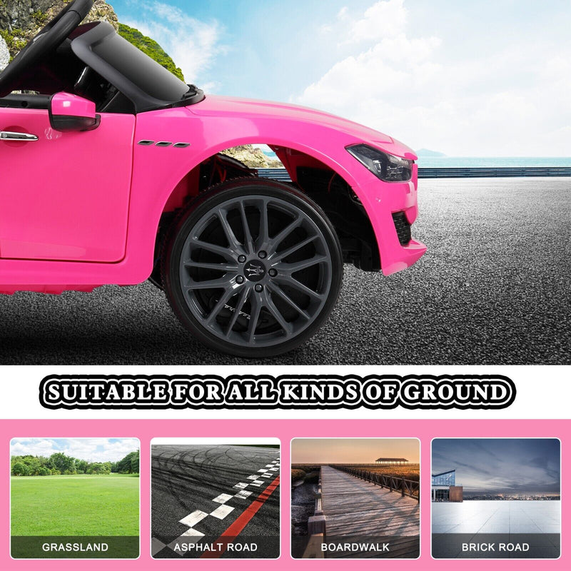 Load image into Gallery viewer, TOBBI Pink Licensed Maserati Gbili Kids Ride on Toy 12V Battery Powered Car with Remote Control

