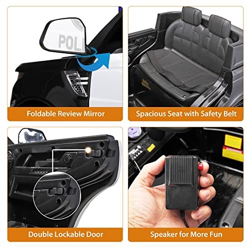 Load image into Gallery viewer, 12V Battery-Powered Electric Police Ride-On Car for Kids
