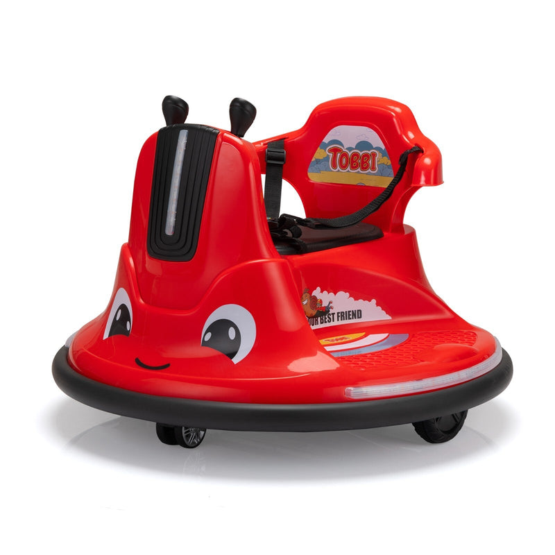 Load image into Gallery viewer, 360° Spinning Ride-On Bumper Car for Kids with Remote Control and LED Lights, Red
