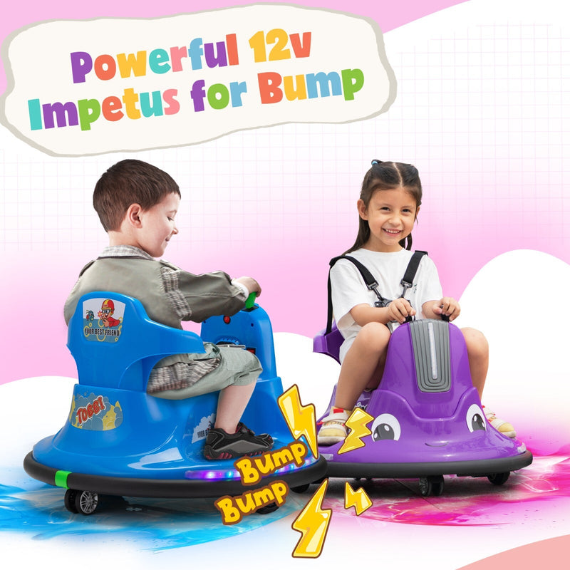 Load image into Gallery viewer, 12V Electric Snail Bumper Ride-On Toy Car Battery Powered for Kids

