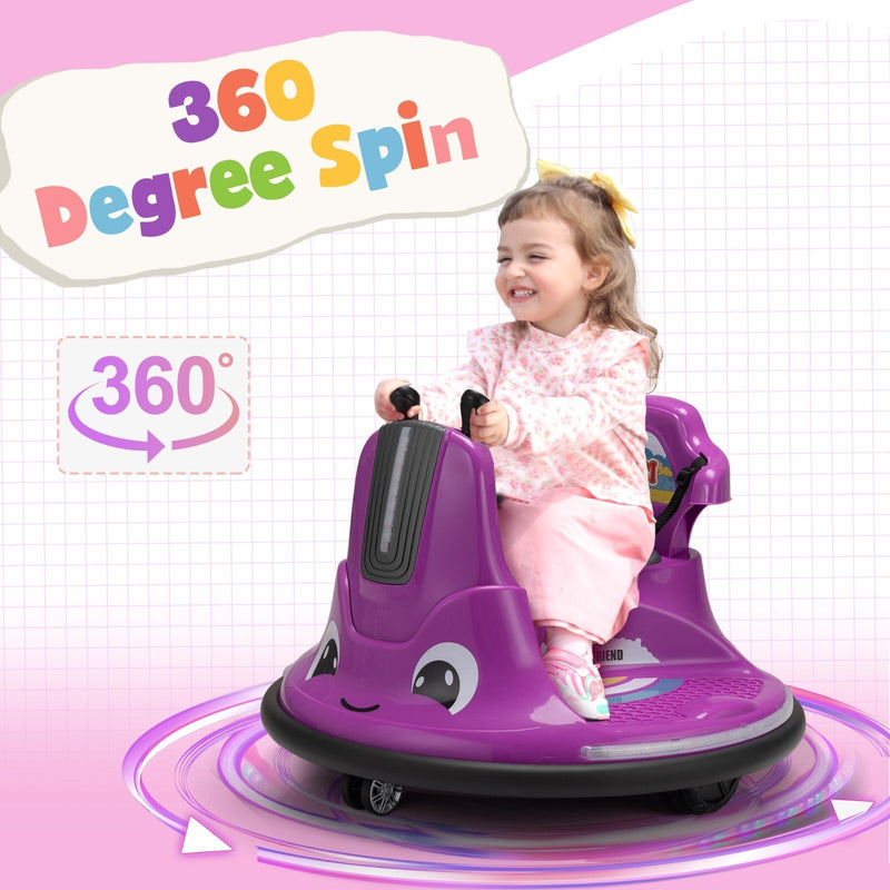 Load image into Gallery viewer, 12V Electric Snail Bumper Ride-On Toy Car Battery Powered for Kids
