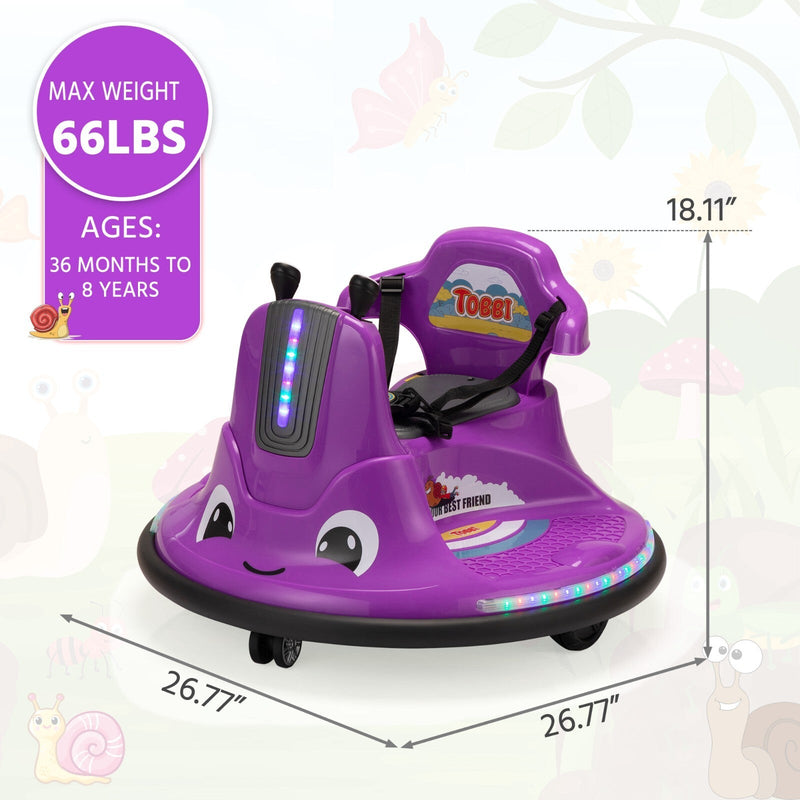 Load image into Gallery viewer, 12V Battery-Powered Electric Snail Bumper Ride-On Car Toy
