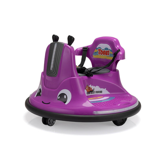 12V Battery-Powered Electric Snail Bumper Ride-On Car Toy