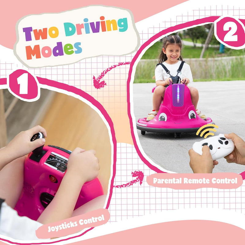 Load image into Gallery viewer, 12V Electric Snail-Shaped Ride-On Car for Toddlers and Babies with Bumper Protection
