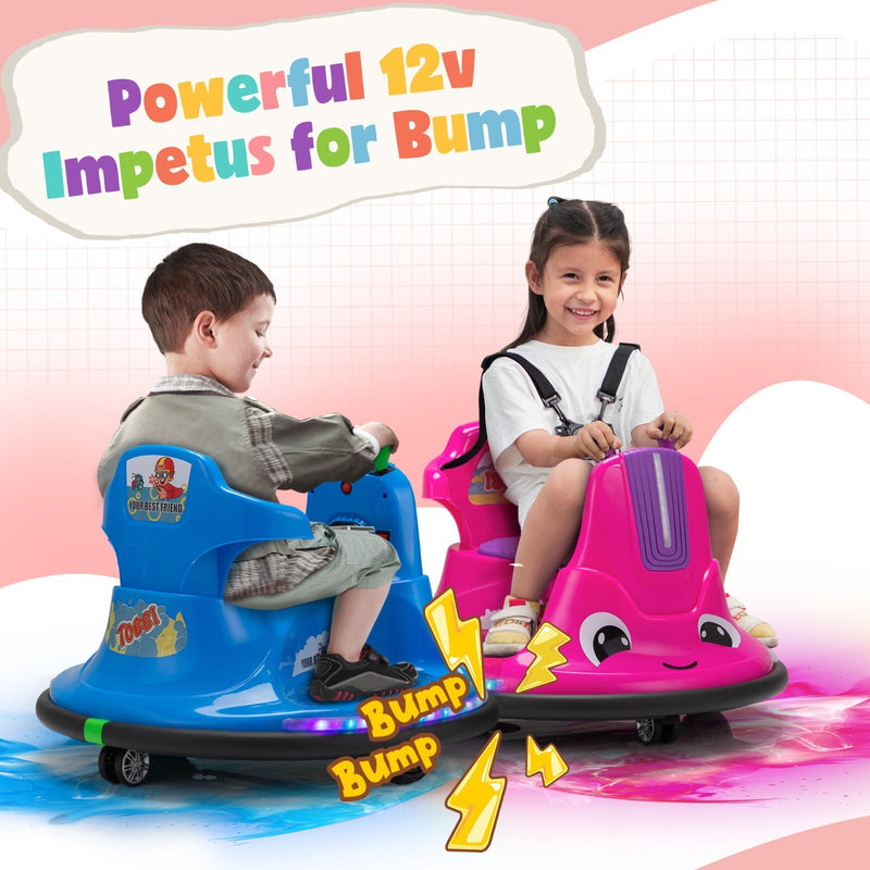 Load image into Gallery viewer, 12V Electric Snail-Shaped Ride-On Car for Toddlers with 360° Rotating Bumper
