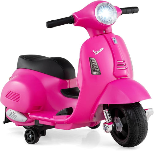 Licensed Vespa Toddler Ride-On Motorcycle with Training Wheels