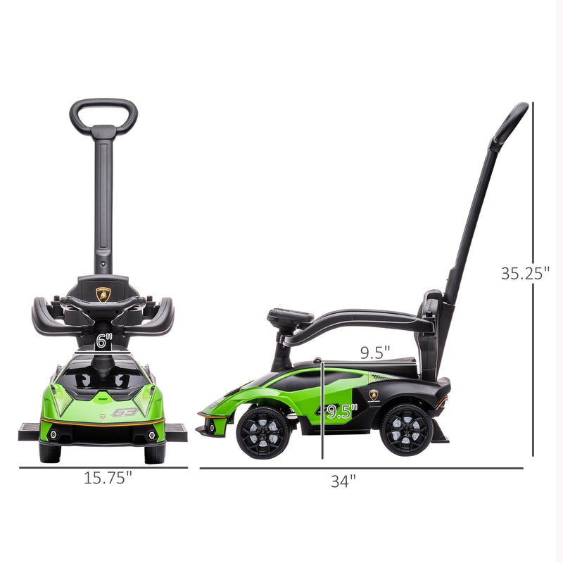 Load image into Gallery viewer, Green Toddler Push and Walking Car Stroller for Ages 1-3
