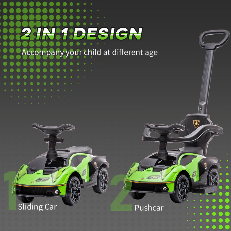 Load image into Gallery viewer, Green Toddler Push and Walking Car Stroller for Ages 1-3
