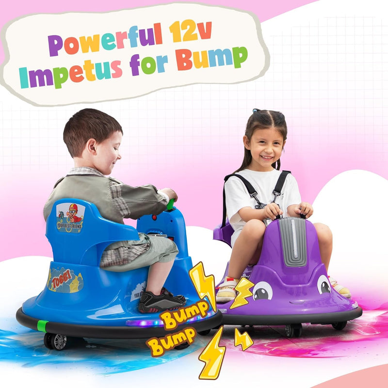 Load image into Gallery viewer, 12V Electric Snail-Shaped Ride-On Bumper Car for Toddlers with Remote Control
