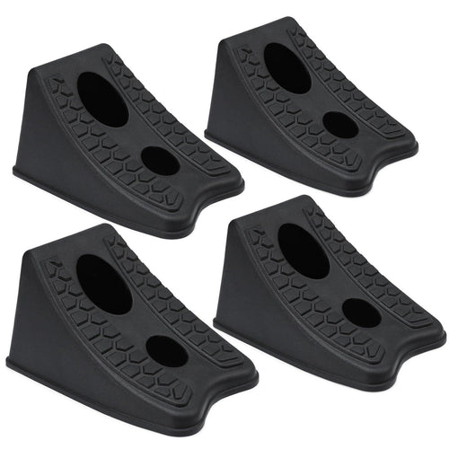 Heavy Duty 8 Inch Wheel Chocks and Wedges for Cars, Travel Trailers, and RVs