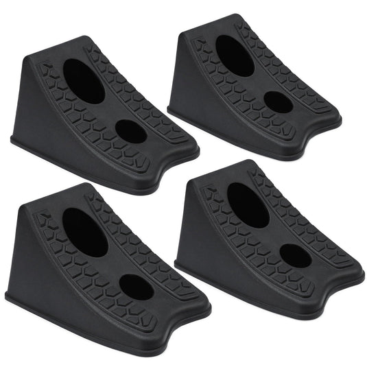 Heavy Duty 8 Inch Wheel Chocks and Wedges for Cars, Travel Trailers, and RVs