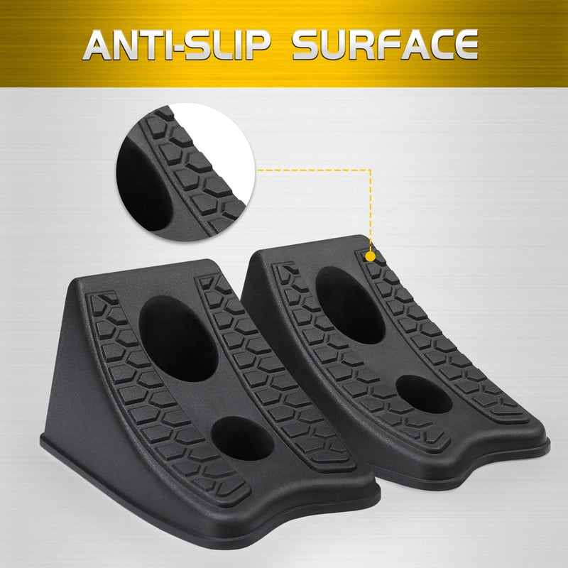 Load image into Gallery viewer, Heavy Duty 8 Inch Wheel Chocks and Wedges for Cars, Travel Trailers, and RVs
