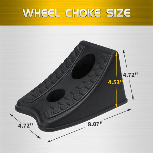Heavy Duty 8 Inch Wheel Chocks and Wedges for Cars, Travel Trailers, and RVs