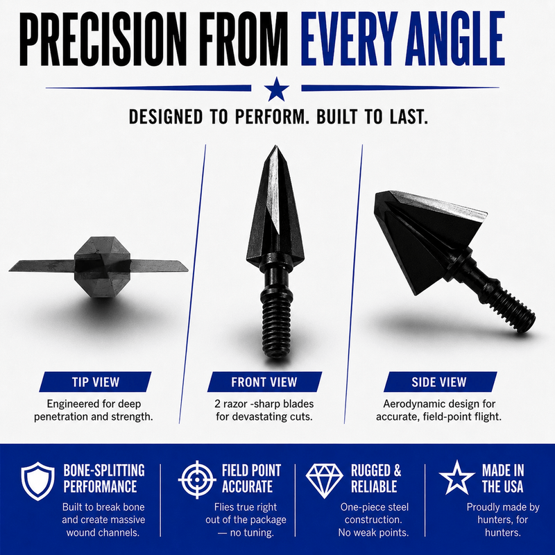 Load image into Gallery viewer, TOTA | 100 grain broadhead | 1-inch single bevel | fixed blade
