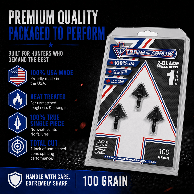 Load image into Gallery viewer, TOTA | 100 grain broadhead | 1-inch single bevel | fixed blade
