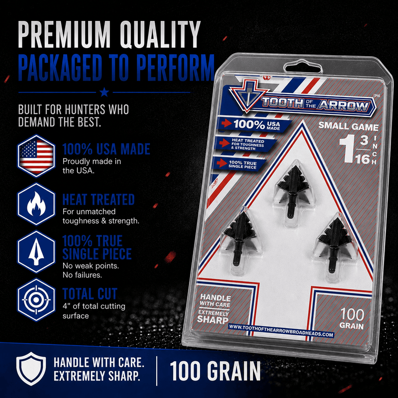Load image into Gallery viewer, TOTA | 100 Grain Broadhead |Small Game and Turkey | Fixed Blade
