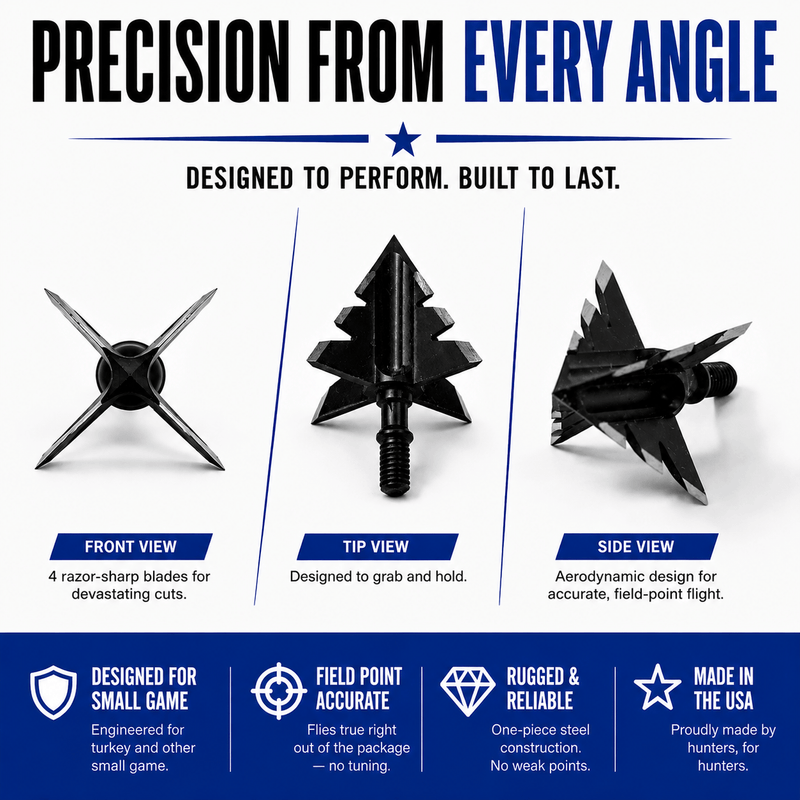Load image into Gallery viewer, TOTA | 100 Grain Broadhead |Small Game and Turkey | Fixed Blade
