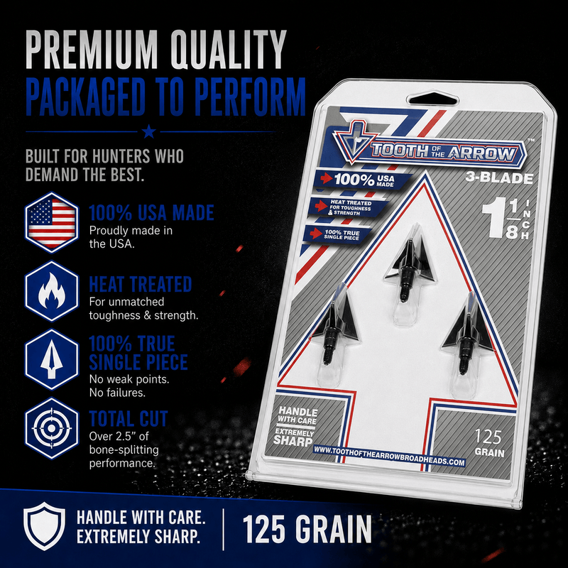 Load image into Gallery viewer, TOTA | 125 grain broadhead | 1-1/8 inch | fixed 3-blade
