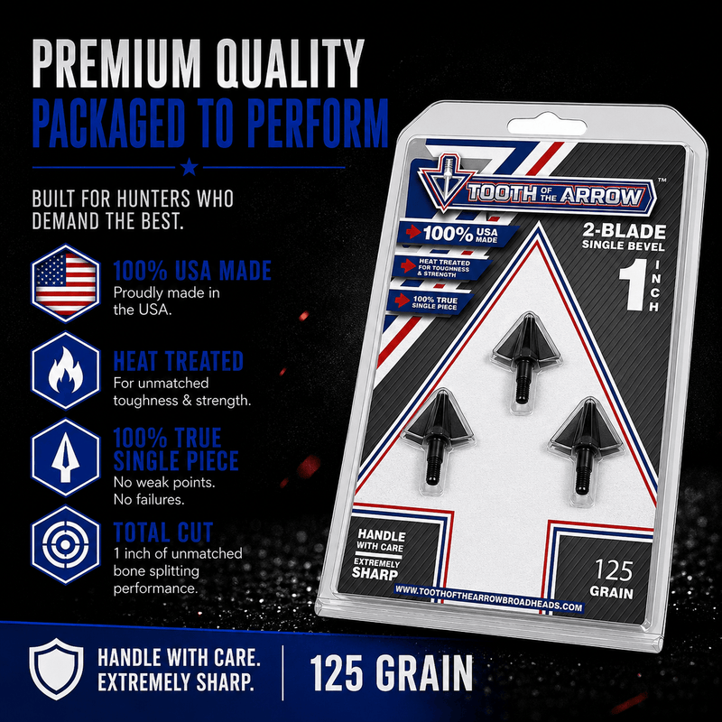 Load image into Gallery viewer, TOTA | 125 grain broadhead | 1-inch single bevel | fixed blade
