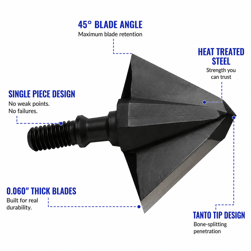 Load image into Gallery viewer, TOTA | 125 grain broadhead | 1-inch single bevel | fixed blade
