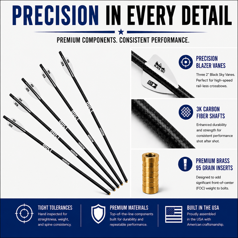 Load image into Gallery viewer, TOTA | Fletched Crossbow Bolts | The Bolt | Fletched 2" Vanes
