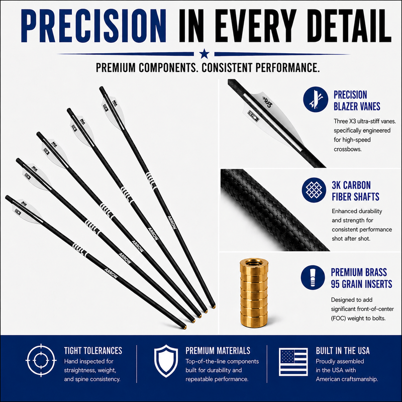 Load image into Gallery viewer, TOTA | Fletched Crossbow Bolts | The Bolt | Fletched 3" Vanes
