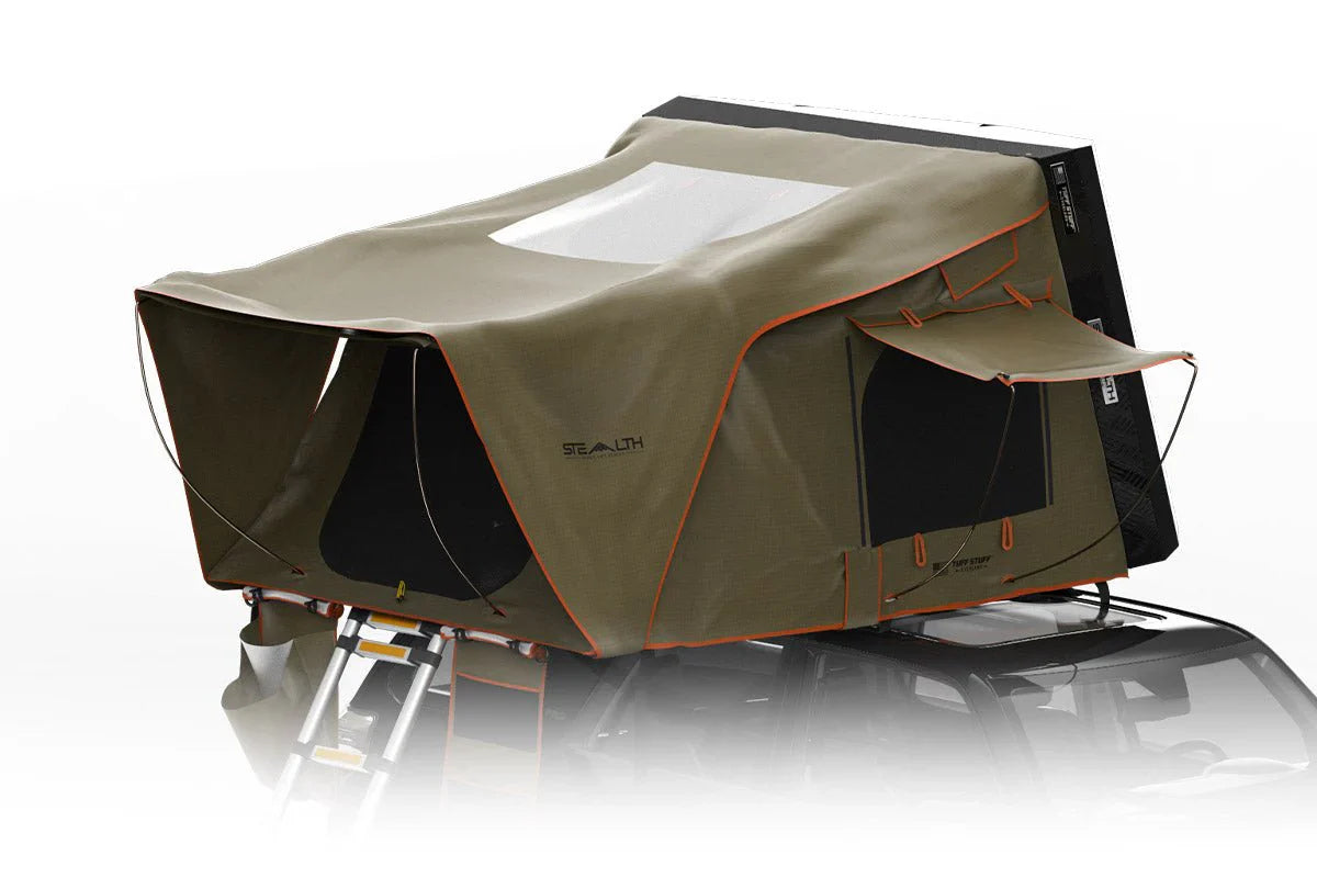 Stealth Hardshell Rooftop Tent – Aluminum – 3 Person – Black – Low-Profile Overland Tent
