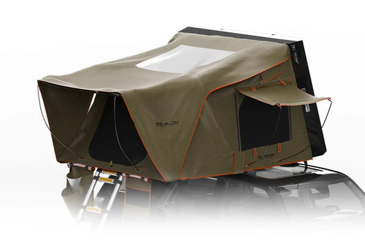 Stealth Hardshell Rooftop Tent – Aluminum – 3 Person – Black – Low-Profile Overland Tent