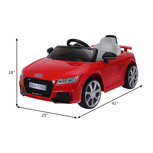 Rev Up the Fun with the 12V Electric Audi TT RS Mini Ride-On Car for Kids - Includes Remote and MP3 Compatibility!